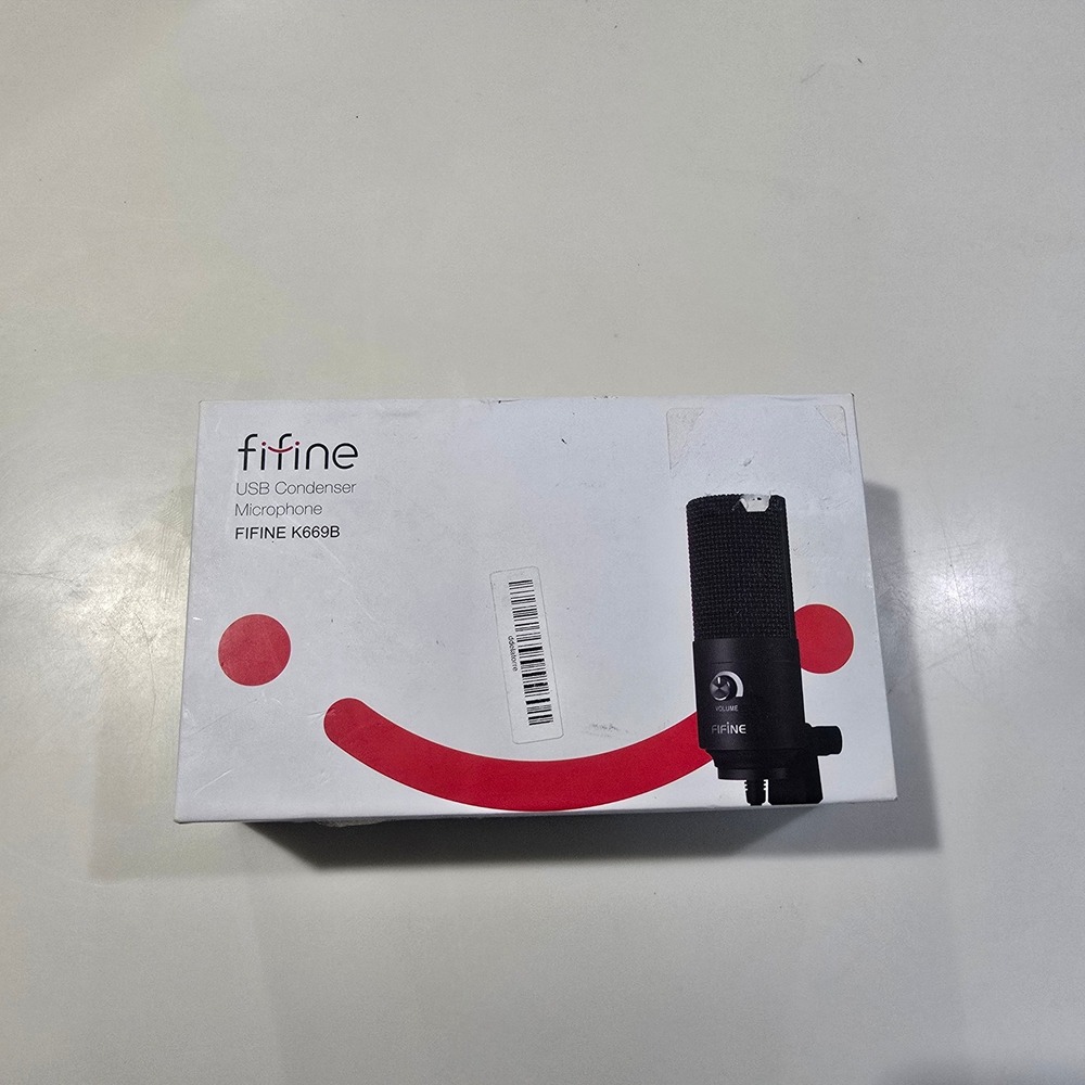 Fifine K669B USB Condenser Microphone Black Cardioid Podcast Streaming Mic Boxed